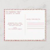 Modern Arch Christmas Card Feiertagspostkarte (Rückseite)