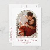 Modern Arch Christmas Card Feiertagspostkarte (Vorne/Hinten)