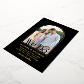 Modern Arch FOIL Einfaches Hochzeitsstipendium Fot Folieneinladung (Gedreht)