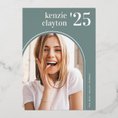 Modern Arch | Foil Graduation Announcement Folieneinladung (Vorderseite)