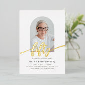 Modern Arch Foto 50. Geburtstagsfeier Einladung (Stehend vorne)