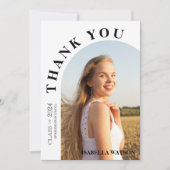 Modern Arch Foto Abschluss Danke Karte (Vorderseite)