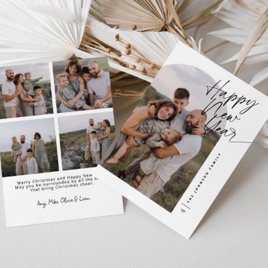 Modern Arch Foto Happy New Year Script Weihnachten