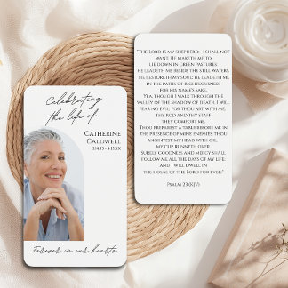 Modern Arch Foto Memorial Prager Card