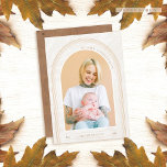 Modern Arch Foto Weihnachtskarte<br><div class="desc">Moderne Weihnachtskarte für das Foto. Rundbogendesign. Trendy warme Creme Farbe. Einfach mit Ihrem Foto und Text anpassen.</div>