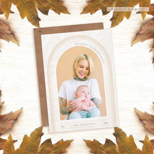 Modern Arch Foto Weihnachtskarte