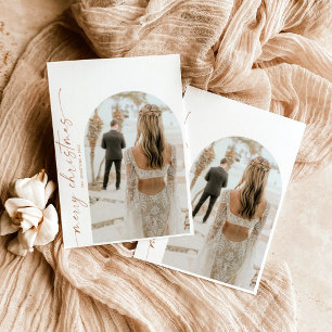 Modern Arch Foto Weihnachtskarte Einladung