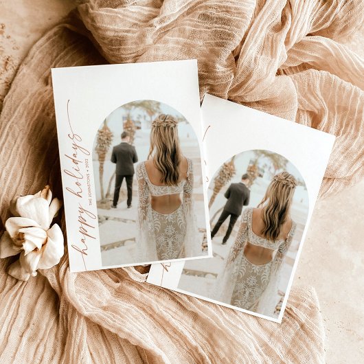 Modern Arch Foto Weihnachtskarte Einladung