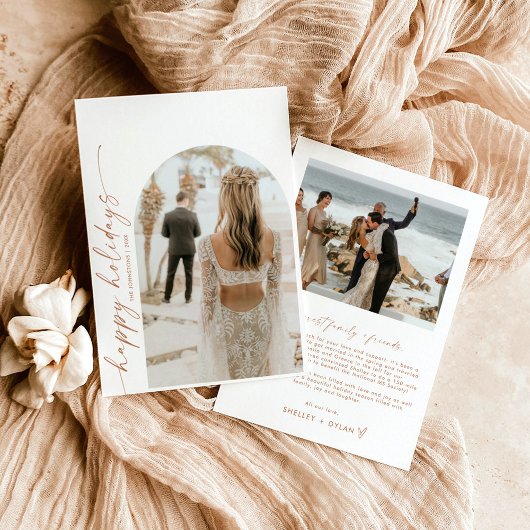 Modern Arch Foto Weihnachtskarte Einladung