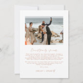 Modern Arch Foto Weihnachtskarte Einladung (Rückseite)