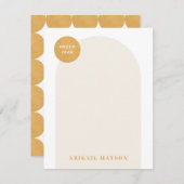 Modern Arch Frame Stationäre Note Card - Gelb (Vorne/Hinten)