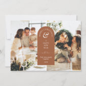 Modern Arch Frohe Weihnachts Foto Weihnachtskarte Einladung (Vorderseite)