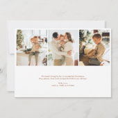 Modern Arch Frohe Weihnachts Foto Weihnachtskarte Einladung (Rückseite)