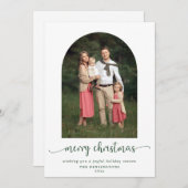 Modern Arch Frohe Weihnachtsfeiertage Foto Feiertagskarte (Vorne/Hinten)