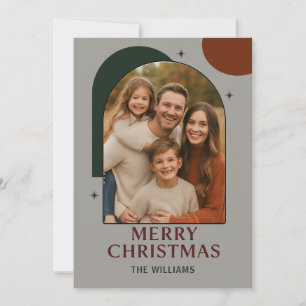 Modern Arch Geometric Christmas Card Feiertagskarte