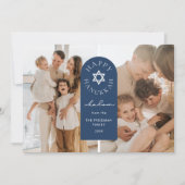 Modern Arch Hanukkah Foto Holiday Card Einladung (Vorderseite)