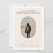 Modern Arch High School Photo Graduate Ankündigung (Rückseite)