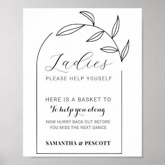 Modern Arch Hochzeitszeitszelt Poster (Vorne)