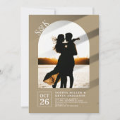 Modern Arch I Foto I Sandal I Wedding Einladung (Vorderseite)