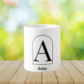 Modern Arch Initial Monogram Coffee Mug Kaffeetasse