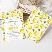 Modern Arch Lemon Unser Hauptpresse 1. Geburtstag Einladung