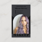 Modern arch makeup black photo qr code logo visitenkarte (Vorderseite)