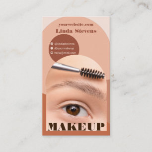 Modern arch makeup boho Foto qr Logo Visitenkarte