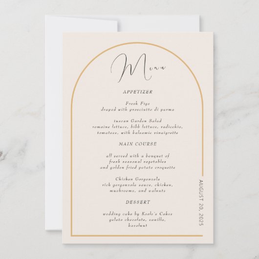 Modern Arch mit Blick auf den Wald Einladung (Vorderseite)