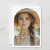 Modern Arch Photo Graduation Ankündigung (Vorderseite)