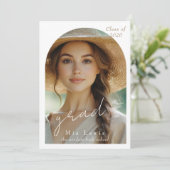 Modern Arch Photo Graduation Ankündigung (Stehend Vorderseite)