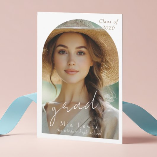 Modern Arch Photo Graduation Ankündigung