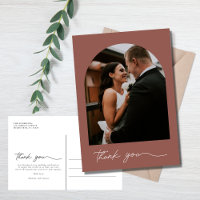 Modern Arch Photo Wedding Thank You