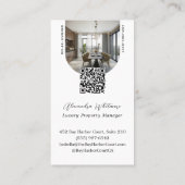 Modern Arch Photos Home Rental Property Manager Visitenkarte (Rückseite)