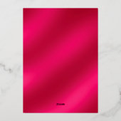 Modern Arch Ruby 40th Wedding Anniversary Party Folieneinladung (Rückseite)