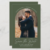 Modern Arch Save the Date Hochzeitsankündigung (Vorne/Hinten)