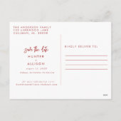 Modern Arch Save the Date Postkarte (Rückseite)