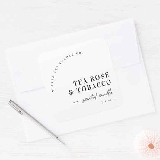 Modern Arch Scented Candle Product Label Sticker  (Umschlag)