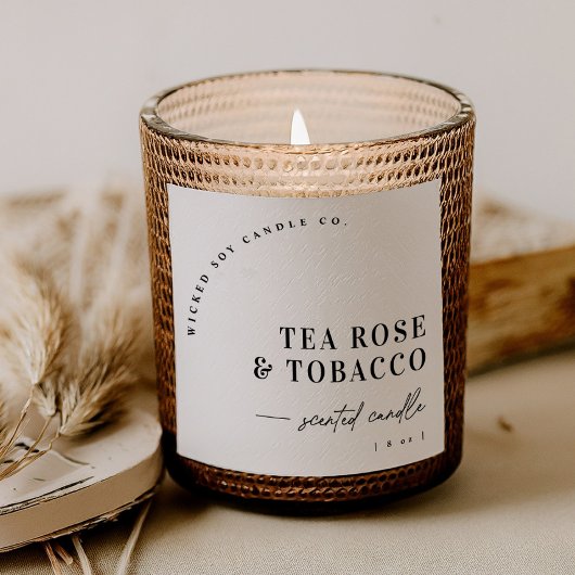 Modern Arch Scented Candle Product Label Sticker 