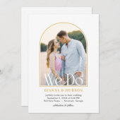 Modern Arch Simple Wedding Foto Einladung (Vorne/Hinten)