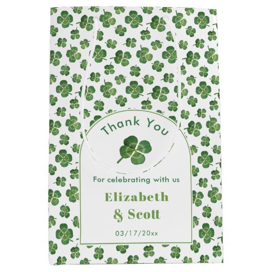 Modern Arch St Patricks Day Polterabend Gefallen Mittlere Geschenktüte (Vorderseite)