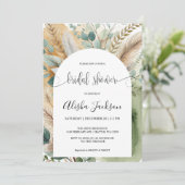 Modern Arch Terracotta & Sage Brautparty Einladung (Stehend Vorderseite)