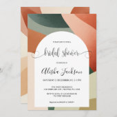 Modern Arch Terracotta & Sage Brautparty Einladung (Vorne/Hinten)