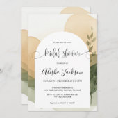 Modern Arch Terracotta & Sage Brautparty Einladung (Vorne/Hinten)