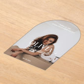 Modern Arch Typography Script Grad Announcement Acryleinladungen (Ablage )