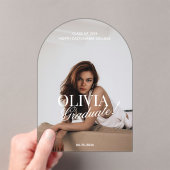 Modern Arch Typography Script Grad Announcement Acryleinladungen (Insitu (Handheld))