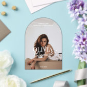 Modern Arch Typography Script Grad Announcement Acryleinladungen (Insitu (Hochzeit))