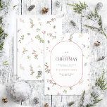 Modern Arch Warm Winter Berry Merry Christmas Holi Feiertagskarte<br><div class="desc">Wie kann man den Feiertag besser vermitteln als mit unserer modernen Arch Warm Winter Berry Frory Weihnachtskarte? Diese schöne Karte zeigt ein modernes, grünes Muster von Winterbeerenbotanicals, hinter der Pille geformt Einzug mit Ihren Feiertagsgruß. Das Wort "Merry" ist elegant in einem Skript-Schriftart geschrieben, was es zu einer perfekten Karte macht,...</div>