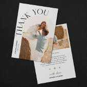 Modern Arch Wedding Dankeschön Card mit 2 Foto Dankeskarte