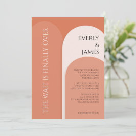 Modern Arch Wedding Einladung I Terracotta