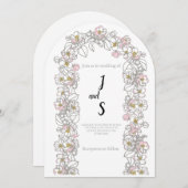Modern Arch Wedding Invitation | Stylish Aesthetic Einladung (Vorne/Hinten)